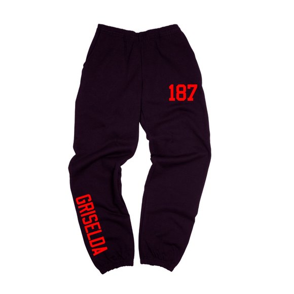 Griselda 187 Sweatpants, Retro, 1, OG, Sports, 13, 6, 5, Bred, 14, 12, Banned - Picture 1 of 2